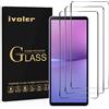 iVoler 3 Pezzi Vetro Temperato per Sony Xperia 10 V, Pellicola Protettiva Protezione Schermo Anti Graffio, Durezza 9H, Anti-Impronte, HD Chiaro, Senza Bolle