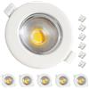 Wondlumi 6x 10W Faretti LED da Incasso per Cartongesso Dimmerabili,850LM Foro 65-85mm Luce Naturale 4000K per Cucina,Interno,Faretti Led Soffitto COB 220V Equivalenti a 100W