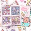 Erioscar 600+ Pezzi/100 Fogli Kawaii Sticker Cartoon Bambina Adesiv, Carino Cartoon Girl Set di adesivi PET trasparenti decorativi per diario spazzatura, artigianato fai da te, album fotografico