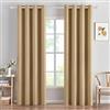 MIULEE Tende Oscuranti per Interni 2 Pezzi, Tenda Taupe Moderna per Soggiorno, Tenda Oscurante Finestra Camera da Letto Salotto, Tende Termiche Isolanti per Interni con Anelli, 2x 140x245 CM