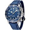 TYBERLEY Pagani Design 1667 Orologio da uomo automatico alla moda per immersioni subacquee NH35 Movimento Rotante Lunetta in Ceramica Impermeabile Nylon Gomma Business Sport Orologio a carica automatica, Gomma