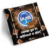 SKINS Premium Skins Preservativi Al Gusto Di Cioccolato Scatola Grande - Preservativi Aromatizzati Ultra Sottili per Orale e Rapporti-Preservativi con Lubrificante Aromatizzato Extra per un Piacere Extra
