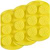 Newk Stampo in silicone a forma di frutta, 4 confezioni, 6 cavità al limone, antiaderente per uso alimentare, per sapone, cubetti di ghiaccio, caramelle, fondente, cioccolato