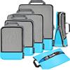 Eono Organizzatori da Viaggio a Compressione, Organizer Valigia Set, Cubo di Viaggio, Cubi di Imballaggio, Compression Packing Cube