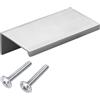 SOTECH Set di 5 maniglie di profilo per mobili in alluminio SEARL 70 mm Aspetto Acciaio Inox Maniglia per Cassetti Maniglia da Cucina