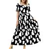 Vuncio Vestiti Lunghi Donna Eleganti Estivi Taglie Forti Morbidi Fantasia Vestito Donna Lungo Estivo Elegante Economici Stampa a Fiori Casual Cerimonia Matrimonio Cocktail Spiaggia