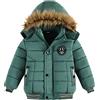 Chejarity Bambini Ragazzi Giubbotto Piumino Imbottito Invernale Ragazzi Ragazze Leggero Cappotto con Pelliccia Impermeabile Cappotto con Cappuccio Parka Giacca per 1-5 Anni