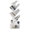 YMYNY Libreria ad Albero, Scaffale a 6 Ripiani, Libreria alta con Cassetti, Moderna Autoportante Libri, Salvaspazio Legno Portaoggetti Librerie per Soggiorno, Studio, Ufficio, Bianco HBC016W