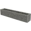 vidaXL Gabbione con Letto Rialzato in Acciaio Zincato 270x50x50 cm Recinzione