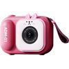 Pcwncvxa 2MP 1080P Cartoon Cute Interesse Sviluppo Videocamera per Bambini Regalo di Compleanno Videocamera Digitale(B)