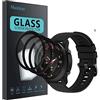 Nixinioo [4 Pezzi] Pellicole Protettive Vetro per Xiaomi Mi Watch Pellicola Protettiva [3D Copertura Completa] [Senza Bolle] [Facile Installazione] HD Soft TPU Protezione Schermo