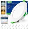 HOMEOW Faretti Led da Incasso per Cartongesso 7W, Diametro Foro 75mm - 90mm