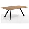 Oreste Luchetta tavolo scrivania TORRANCE in MDF finitura Rovere H.76 x P.90 x L.160 cm