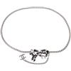 CHANEL Pre-Owned - Cintura a catena con decorazione anni '90-2000 - Donna - placcatura in argento/pietre sintetiche/perle - Taglia unica