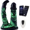 HiSmith WDA039-M-F Wildolo Glow-in-the-dark Liquid Silicone Double Dildo with App 22.7cm Black-Green