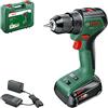 Bosch Trapano avvitatore a batteria UniversalDrill 18V-60 (1 batteria da 2,0 Ah, sistema 18 Volt, in valigetta)