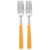 Excelsa Set Forchette in Acciaio Inox, Giallo, 2 Pezzi