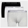 Tommy Jeans 3P Trunk Wht/Hthr Gry/Wht/Blk Pacco 3 Boxer Bia/Gri/Ner Uomo