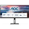 AOC V5 U34V5C/BK Monitor PC 86,4 cm (34") 3440 x 1440 Pixel UltraWide Quad HD LCD Nero