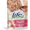 Life Cat Natural Adult Bustine per Gatti - Tonno Manzo e Prosciutto - 10x70 gr