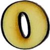 Numero 0 Lolly in legno cm 2,5