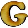 Lettera G in legno cm 2,5