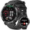 AVUMDA Smartwatch Uomo con Effettua/Risposta Chiamate,1.52 Orologio Smartwatch con Cardiofrequenzimetro/Monitor del SpO2/Sonno,Contapassi Fitness Tracker Sport Impermeabil IP68 per iOS Android
