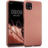 kwmobile Custodia Compatibile con Samsung Galaxy A22 5G Cover - Back Case Morbida - Protezione in Silicone TPU Effetto Metallizzato bronzo metallizzato