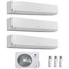 CLIMATIZZATORE GREE CLIVIA WHITE TRIALSPLIT 12000+12000+12000+GWHD24NK6OO INVERTER R-32 WI-FI