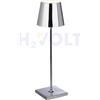 Zafferano SRL Lampada da Tavolo Led Dimmer POLDINA PRO Cromo Lucido Diam.111x380mm 2.2W IP 65 Zafferano LD0340C3