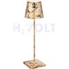 Zafferano SRL Lampada da Tavolo Led Dimmer POLDINA PRO TAVOLO NERO/ORO Diam.111x380mm 2.2W IP65 Zafferano LD0340DFO