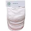 Little lucky baby Set di 7 bavaglini morbidi a doppio strato, 100% cotone, assorbenti (white)