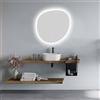 Mielearredo Composizione Bagno Lavabo Sospeso KARMA 120 cm con mensole Rovere Naturale e Specchio