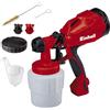 Einhell TC-SY 400 P Pistola a spruzzo (tensione 220-240 V, potenza 400 W, portata 500 mL/min, serbatorio 800 mL, incl. Doppio ugello, viscosimetro)