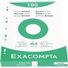 Exacompta 13606E Cartoncini Bristol, 21x29 cm, Bianco