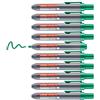 edding Retract 12 Pennarello per lavagne bianche - Verde - 10 penne con punta tonda da 1,5 a 3 mm, senza cappuccio, per una mano su lavagna bianca, magnetica, in sughero, memo e cavalletto