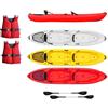 Big Mama kayak biposto PIREUS - Canoa biposto 2 Posti Cm 360 + 2 Pagaie + 2 Seggiolini + 4 Maniglie - 2 Gilet salvagente