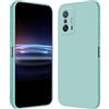 RankOne Custodia per Xiaomi MI 11T / Xiaomi MI 11T Pro (6.67 Inches) Cover Morbida in Silicone TPU - Ciano chiaro