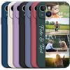 Sunrive Personalizzate Cover compatibile con Xiaomi Redmi 13C 12C 10C 9C 10 9A 9 Note 13 12 11 10 9 8 7 5 Plus 11T Pro A3,con 4 Fotos Testi Frase Logo Disegni e Grafiche