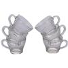 Galileo Casa SET 6 TAZZINE CAFFE'VETRO LINEE VERTICALI 90ML
