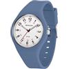 Forrader Orologio analogico unisex, impermeabile, sportivo, per infermieri, medici, professionisti, donne, uomini, studenti, quadrante luminoso di facile lettura, cinturino in silicone da donna, Blu,