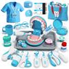 Lehoo Castle Valigetta Dottore Bambini, Kit Dentista per Giochi, Valigetta Dottoressa Bambina, Montessori per Bimbi di 3+ Anni, Ragazzi Dai 3+ Anni in Su(Blu)