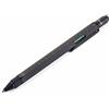 TROIKA CONSTRUCTION PIP20/BG - Penna a sfera multifunzionale, colore nero e oro, righello con centimetri e pollici, scala 1:20 m e 1:50 m, livella a bolla, cacciavite piatto e a croce