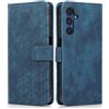 Namenand Cover per Samsung Galaxy A15 4G / 5G,PU Pelle Custodia a Libro Portafoglio Chiusura Magnetico Case - Blu