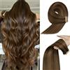 YDDM Extension Capelli Veri Biadesivo 20pcs 60cm 50g extension biadesive capelli veri Tape In Extension Capelli Veri Extension Adesive Capelli Veri(24inch,P2/6#)