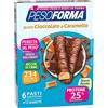 PESOFORMA BARRETTE CIOCCOLATO E CARAMELLO, Pasto Sostitutivo Proteico, Barrette per il Controllo del Peso, Barrette Proteiche per Restare in Forma, Solo 234 calorie, 12x31g