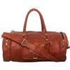 ALASKA EXPORTS Borsone da viaggio in vera pelle vintage, borsone da viaggio weekender, borsa a mano, borsa sportiva, Marrone - Stile 2, 24 Inches, Vintage