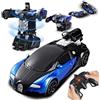 Daioller Auto giocattolo robot deformata,Auto telecomandata trasformazione per bambini,Veicoli radiocomandati con spray/musica/luci a LED,Gara di auto ragazzi ragazze 3 4 5 6 7+ anni