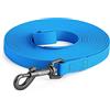 Toozey Guinzaglio da Addestramento Impermeabile per Cani, 5m/10m/15m/20m - Lunga, Robusta e Resistente con Maniglia e Moschettone, Perfetta per Cani di Taglia Piccola e Grande, Blu