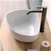 LIBEROSHOPPING Lavabo d'appoggio irregolare in ceramica 55x40 cm Bianco Lucido - LIBEROSHOPPING